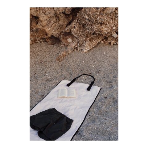 VINGA Volonne AWARE™ recycled canvas beach mat off white-black | No Branding | not available | not available | not available