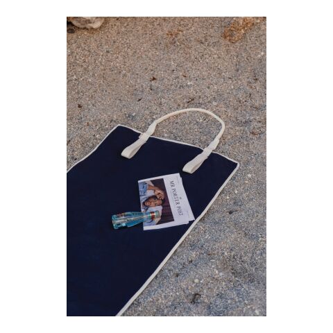 VINGA Volonne AWARE™ recycled canvas beach mat blue-off white | No Branding | not available | not available | not available