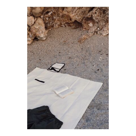 VINGA Volonne AWARE™ recycled canvas picnic blanket off white-black | No Branding | not available | not available | not available