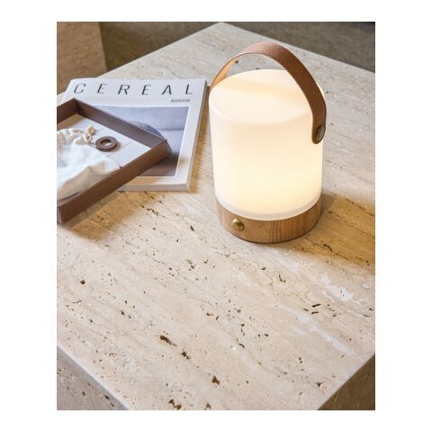 VINGA Narni RCS recycled ABS lantern brown-white | No Branding | not available | not available