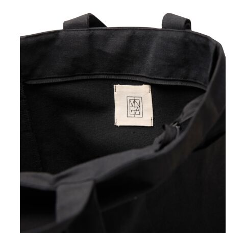 VINGA Hilo AWARE™ recycled canvas zip tote black | No Branding | not available | not available | not available