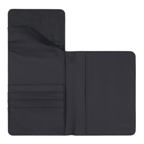 VINGA Baltimore RCS recycled polyester RFID passport cover black | No Branding | not available | not available