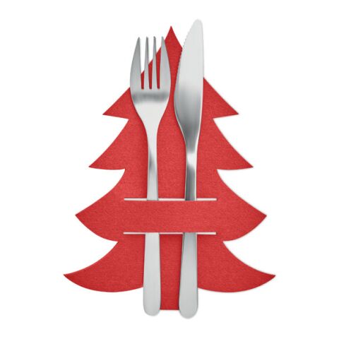 RPET felt cutlery holder set red | No Branding | not available | not available | not available