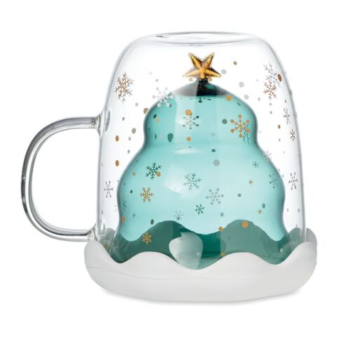 Double wall borosilicate mug green | No Branding | not available | not available