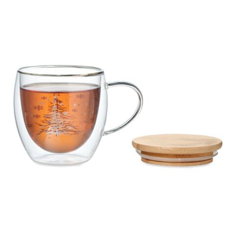 Double wall borosilicate mug with tree design transparent | Without Branding | not available | not available | not available