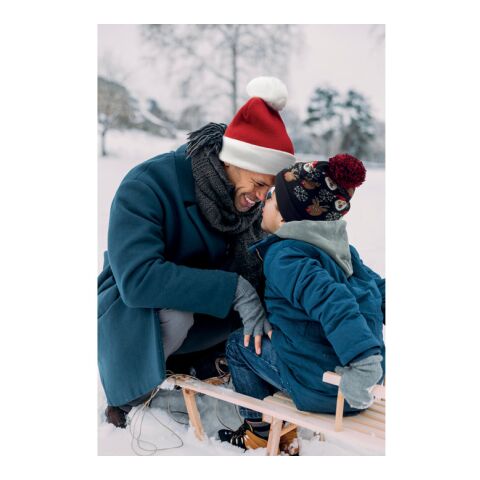 Christmas-themed knitted beanie black | No Branding | not available | not available | not available