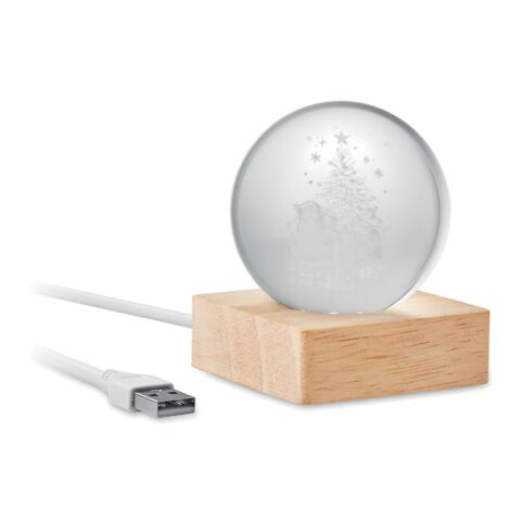 Christmas LED crystal ball wood | No Branding | not available | not available