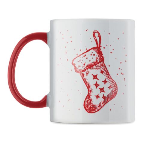 Seasonal ceramic mug 300ml red | No Branding | not available | not available