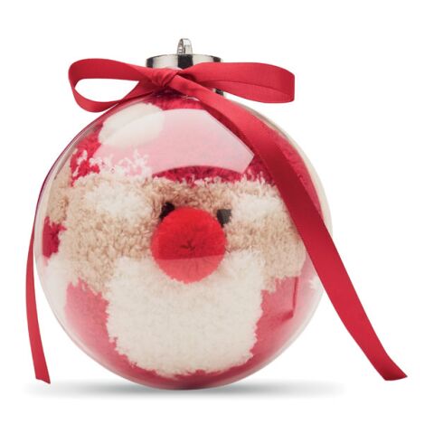 Santa socks in bauble ornament red