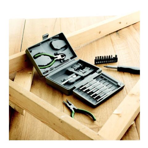 Foldable 25 piece tool set silver | No Branding | not available | not available | not available