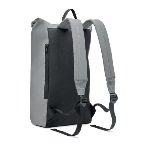Reflective Rolltop backpack matt silver | No Branding | not available | not available