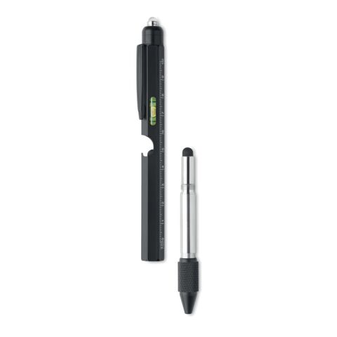 Spirit level pen with LED light black