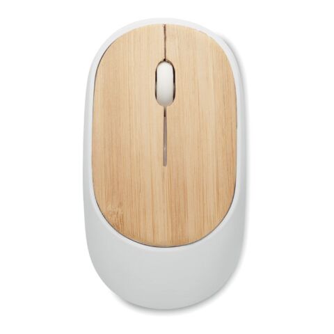 Wireless mouse in bamboo white | No Branding | not available | not available