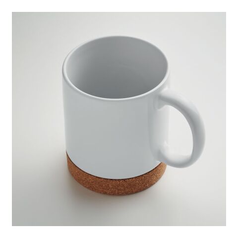 Ceramic cork mug white | No Branding | not available | not available