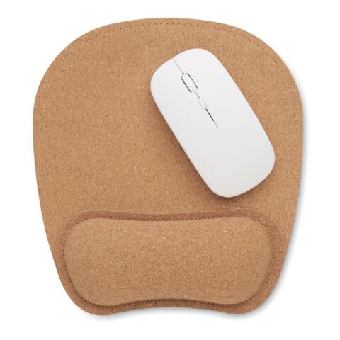 Ergonomic cork mouse mat beige | No Branding | not available | not available