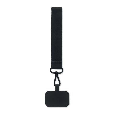 Polyester phone wrist strap black | No Branding | not available | not available | not available