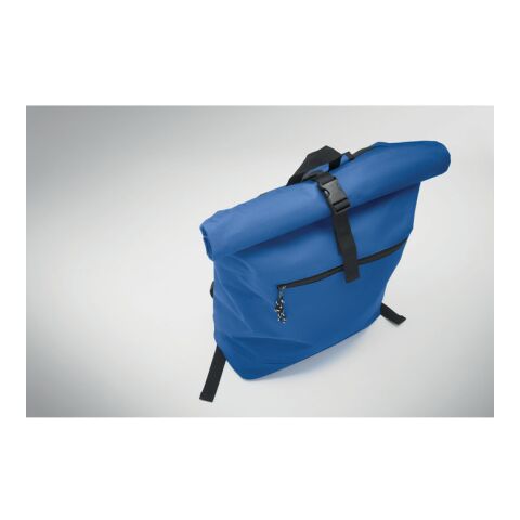600Dpolyester rolltop backpack royal blue