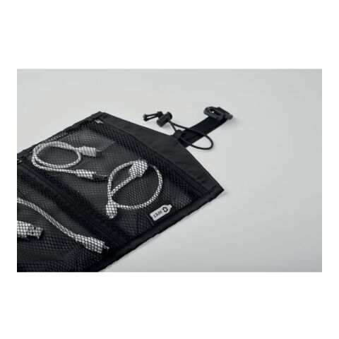 210RPET travel cable organizer black | No Branding | not available | not available | not available