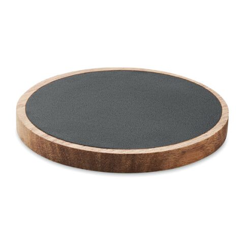 Acacia wood wireless charging pad 15W black | No Branding | not available | not available
