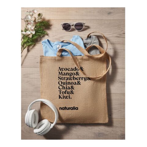 Jute long handled shopping bag beige | No Branding | not available | not available | not available