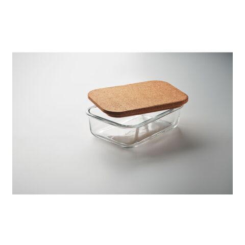 Glass lunch box with cork lid transparent | No Branding | not available | not available | not available