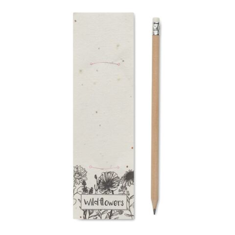 Natural pencil in seeded pouch white | No Branding | not available | not available
