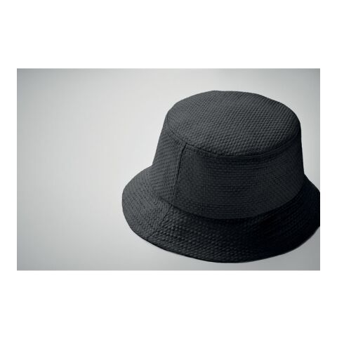 Paper straw bucket hat black | No Branding | not available | not available | not available