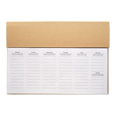 Weekly desktop planner beige | No Branding | not available | not available | not available