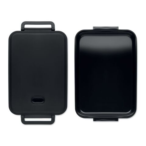 Recycled PP lunch box 2200 ml black | No Branding | not available | not available | not available
