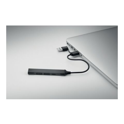 USB 4 port hub 19 cm black | No Branding | not available | not available | not available