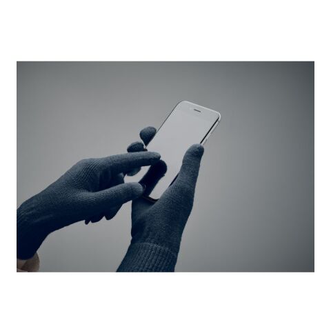 Knitted gloves in RPET navy blue | No Branding | not available | not available | not available