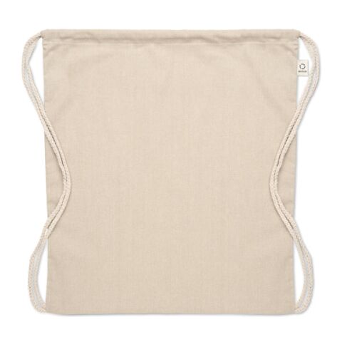Recycled cotton drawstring bag beige | No Branding | not available | not available | not available