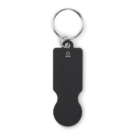 Key ring with trolley token black | No Branding | not available | not available