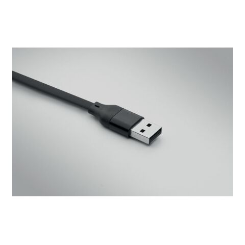 60W cable keyring recycled ABS black | No Branding | not available | not available | not available