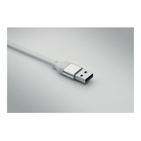 60W cable keyring recycled ABS white | No Branding | not available | not available | not available