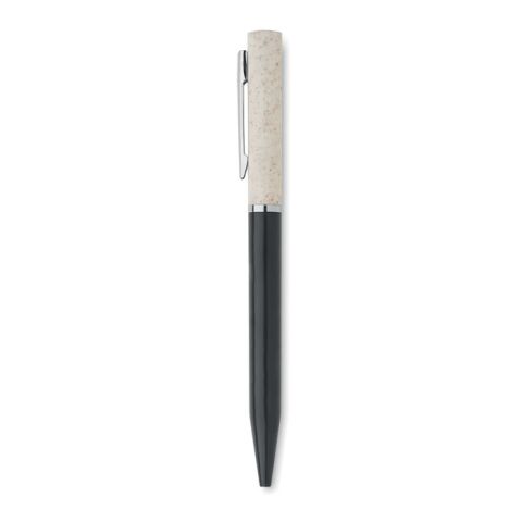 Wheat straw/ABS twist pen white/black