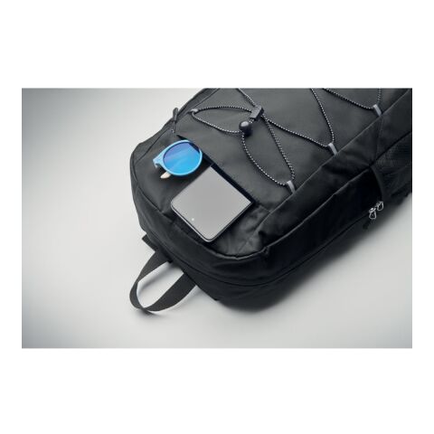 600D RPET polyester backpack black | No Branding | not available | not available | not available