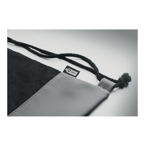 RPET PU drawstring bag 2 tone black | No Branding | not available | not available | not available