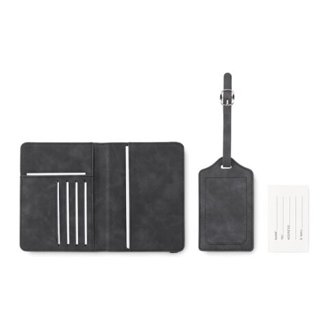 Passport and luggage tag set grey | No Branding | not available | not available | not available