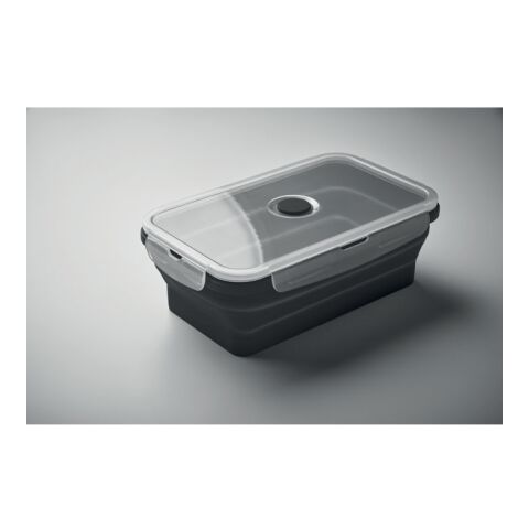 Collapsible silicone lunch box black | No Branding | not available | not available | not available
