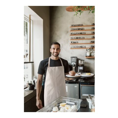 Recycled cotton apron beige | No Branding | not available | not available | not available