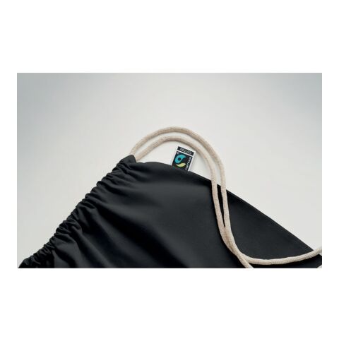 Drawstring bag Fairtrade 180gr black | No Branding | not available | not available | not available