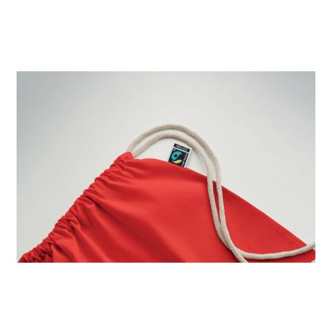 Drawstring bag Fairtrade 180gr red | No Branding | not available | not available | not available