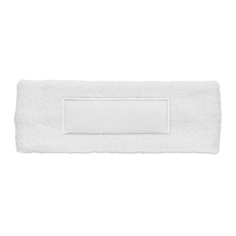 Headband in polycotton white | No Branding | not available | not available | not available