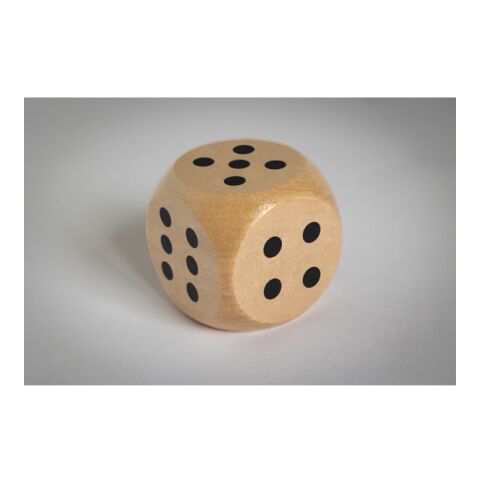 Schima wooden dice 5cm dia wood | No Branding | not available | not available