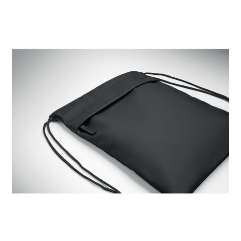 Drawstring bag in 600D RPET black | No Branding | not available | not available | not available