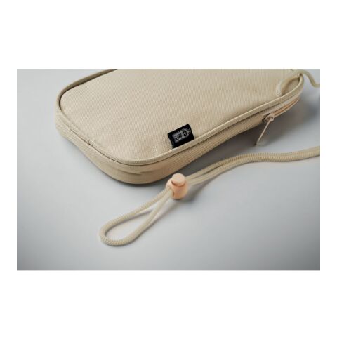 RPET cross body travel pouch beige | No Branding | not available | not available | not available