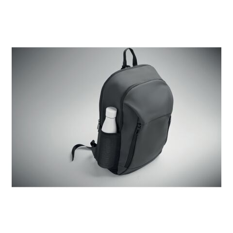 15" soft PU laptop backpack grey | No Branding | not available | not available