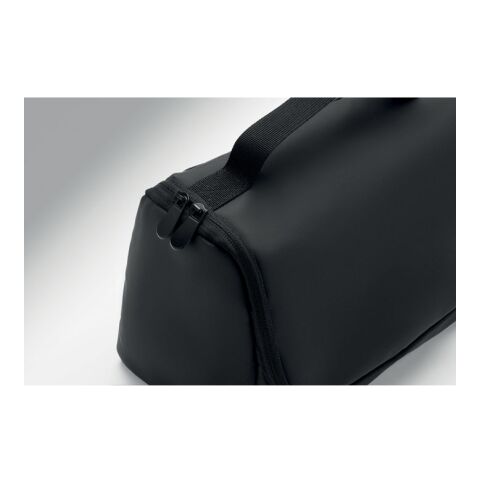 Cosmetic hanging bag in PU black | No Branding | not available | not available