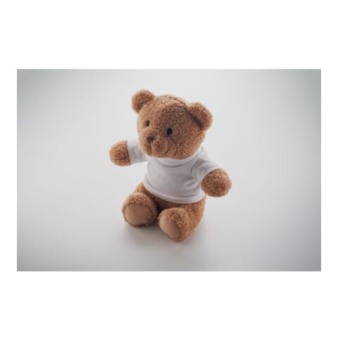 Teddy bear with t-shirt 23 cm white | No Branding | not available | not available | not available